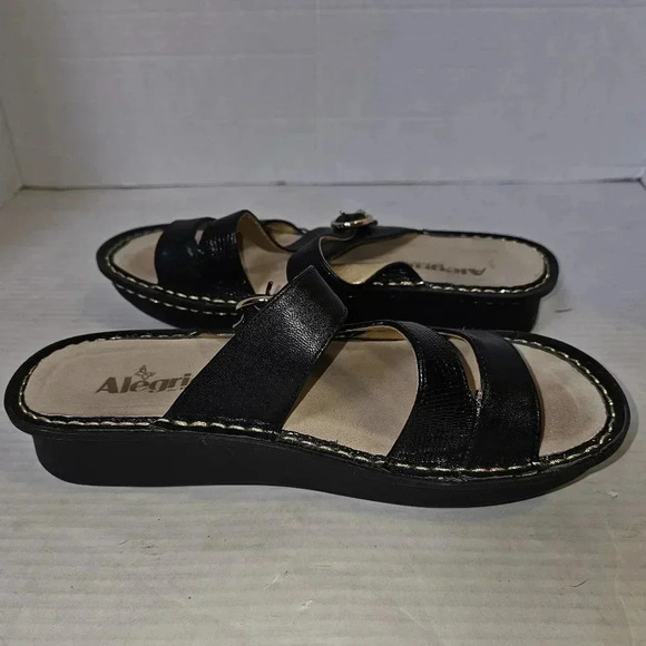 Alegria Venice Textured Sandals Black SZ US 9.5-10 EUR 40 - Picture 6 of 10